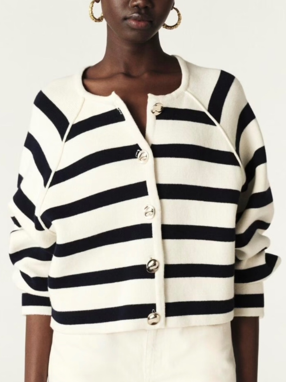 NWT BA&SH Massimo Striped Cardigan in size S